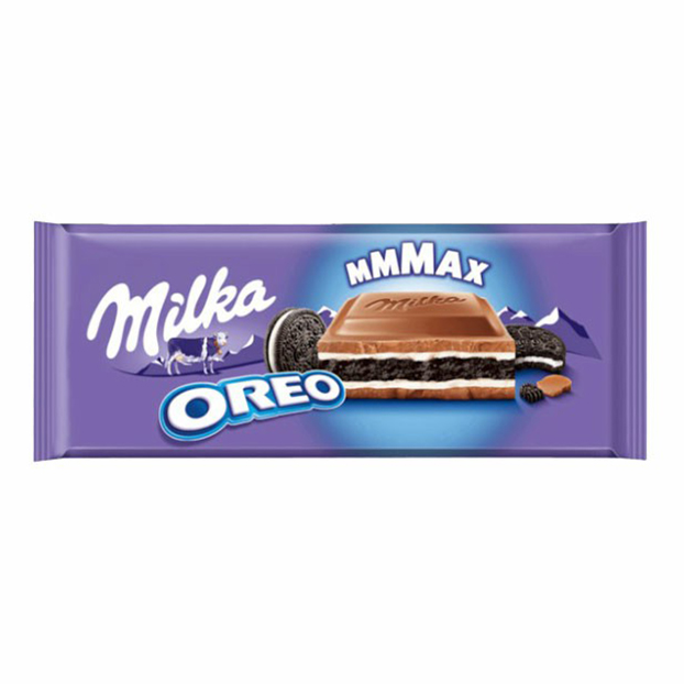 Шоколад Milka молочный с печеньем Орео 300 г 440₽