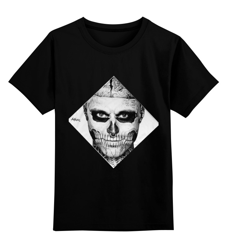 

Детская футболка классическая Printio Rick genest, р. 128, Черный, 0000000671195