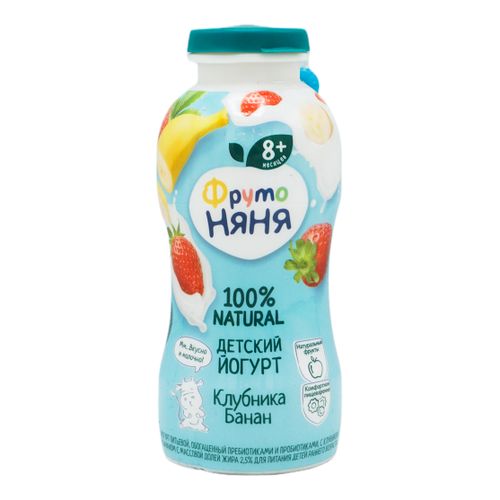 

Йогурт питьевой ФрутоНяня клубника-банан с 8 месяцев 2,5% БЗМЖ 200 г