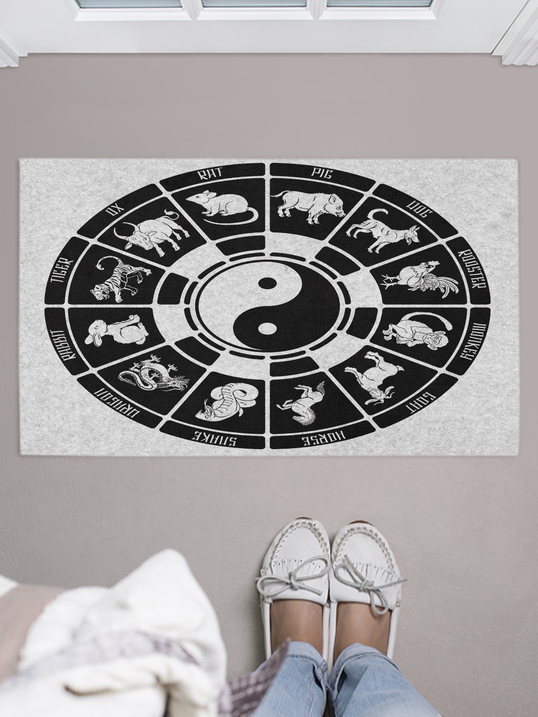 

Придверный коврик в прихожую для обуви, на резиновой основе, 75x45 см door_68467 JoyArty