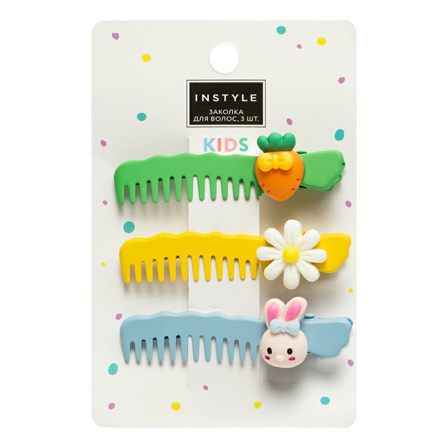 

Заколки детские InStyle, 3 шт, в ассортименте