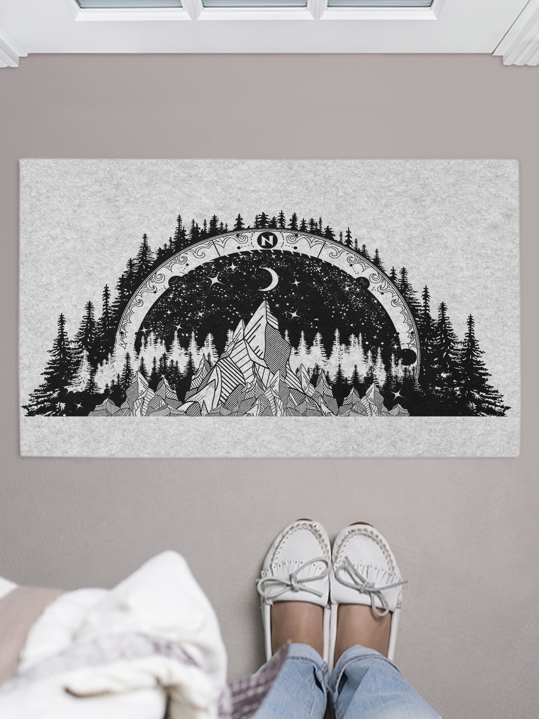 

Придверный коврик в прихожую для обуви, на резиновой основе, 75x45 см door_68653 JoyArty