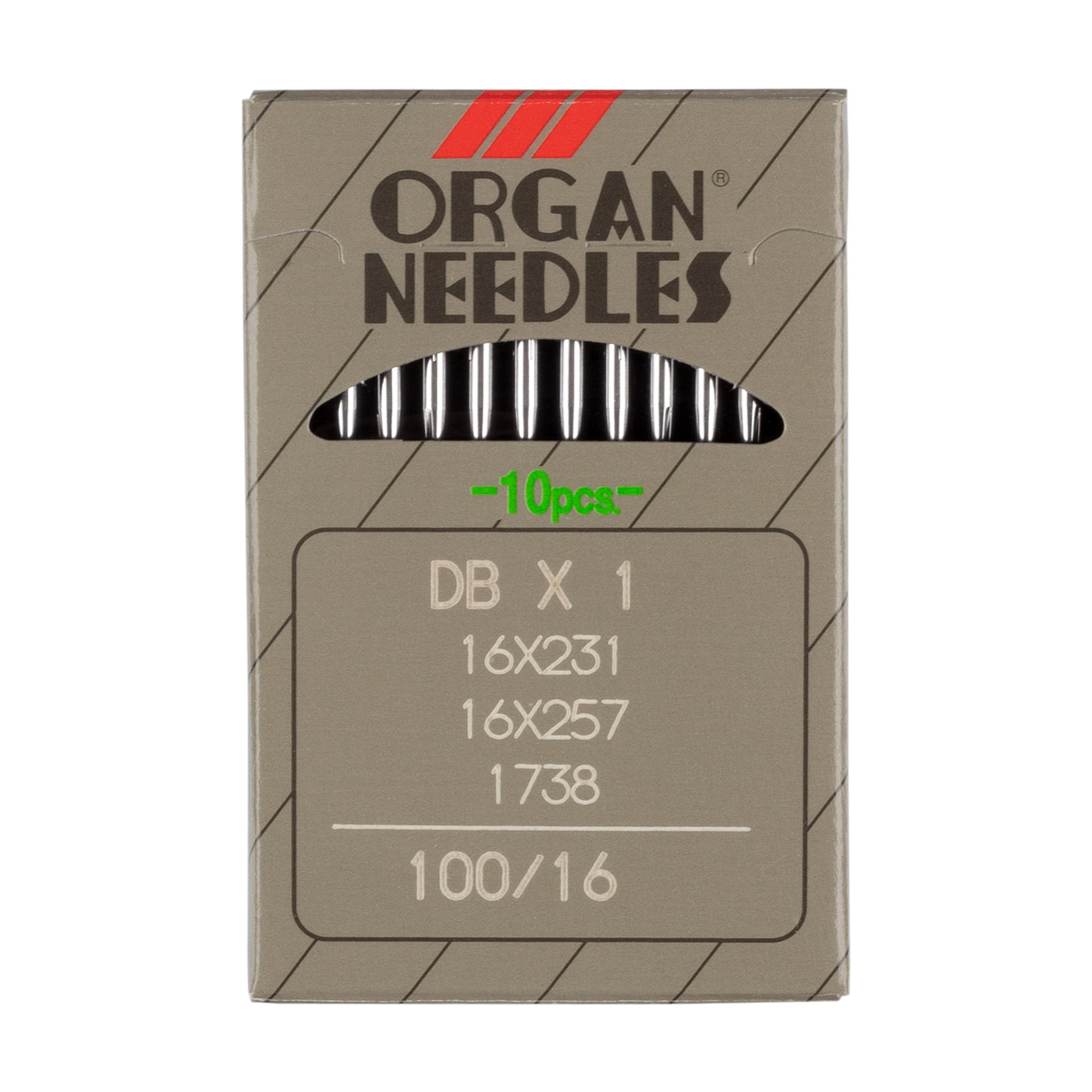 Иглы для ПШМ ORGAN DB*1738/DB*1 № 100 (10шт) иглы швейные 3 7 20 шт