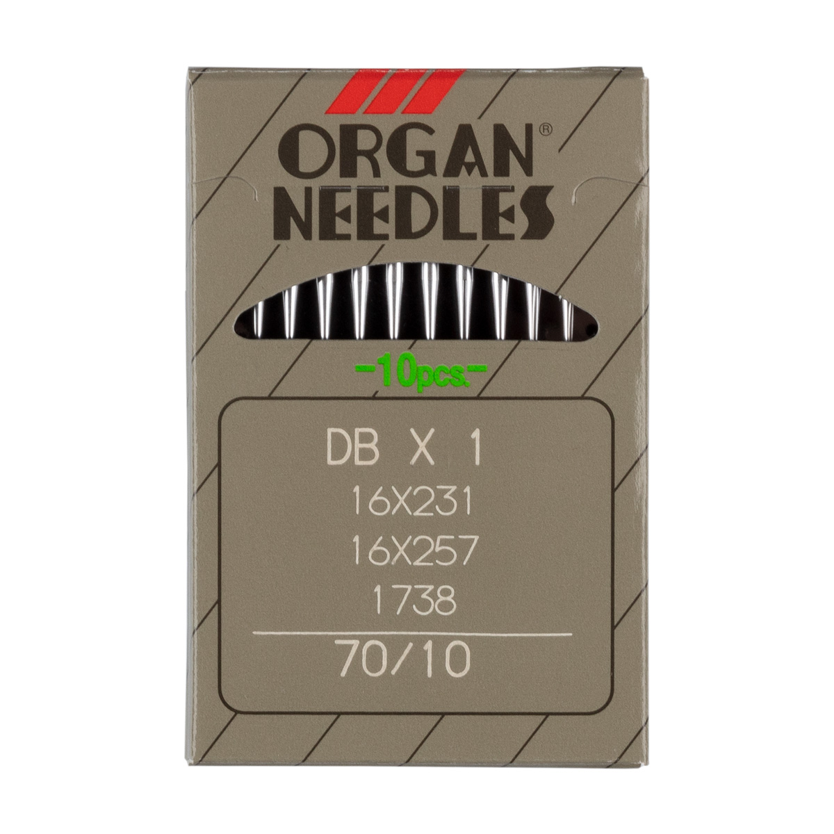 Иглы для ПШМ ORGAN DB*1738/DB*1 № 70 (10шт) иглы organ джинсовые 5 100