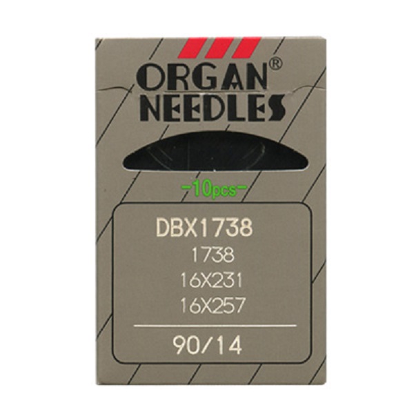 Иглы для ПШМ ORGAN DB*1738/DB*1 № 90 (10шт) иглы для бытовых швейных машин organ универсальные 90 ha 1 14 уп 5 игл мягкая уп