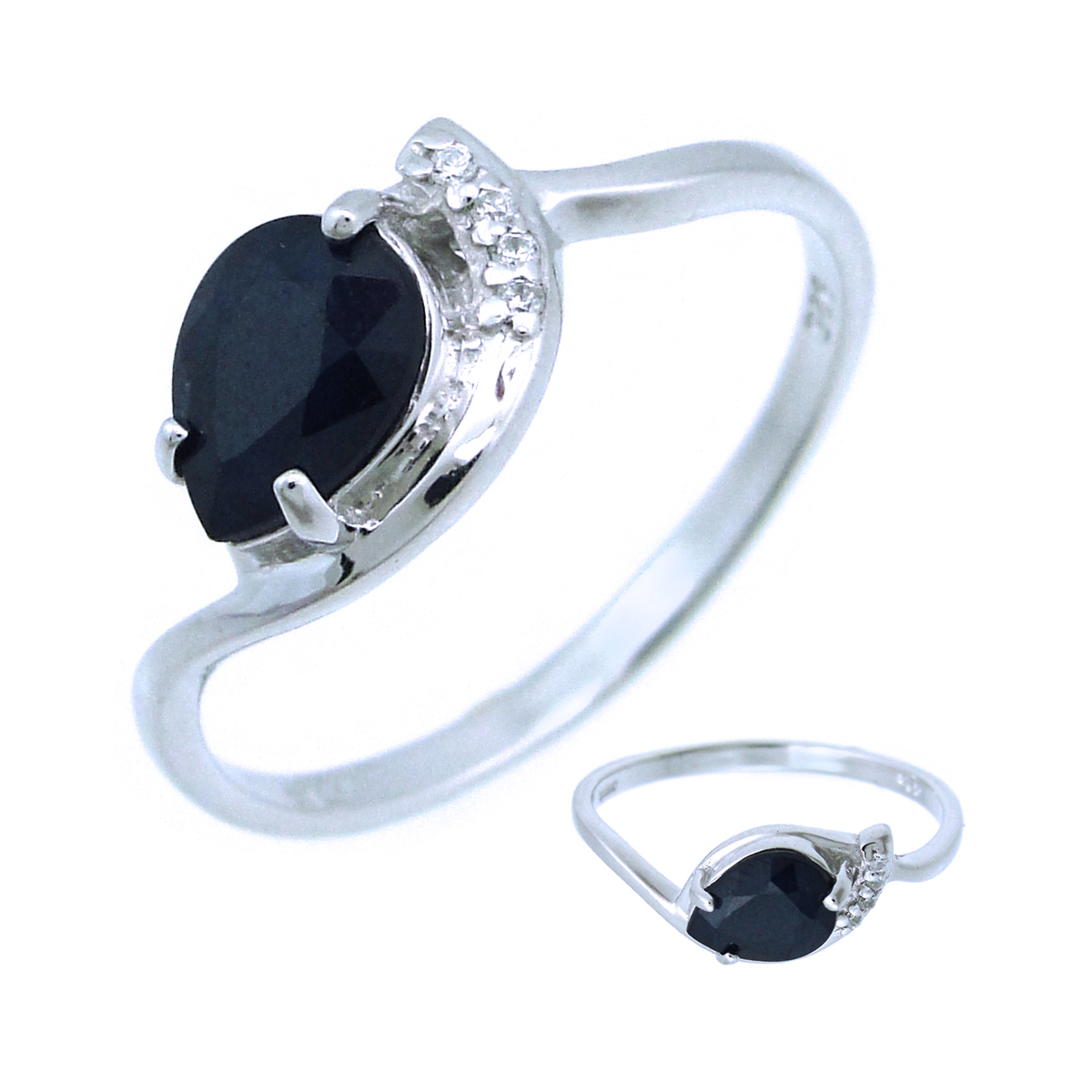 

Кольцо из серебра р.  Balex Jewellery 1405937767, сапфир\фианит, 1405937767