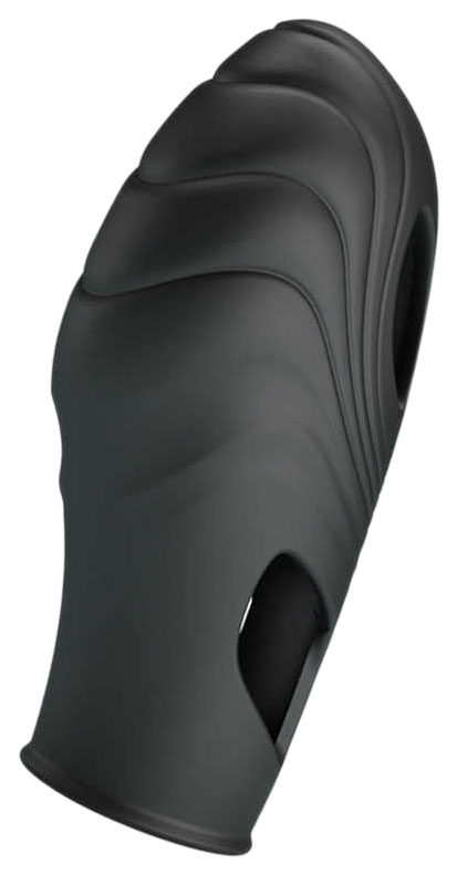 Рельефная вибронасадка на палец Baile Lich черная