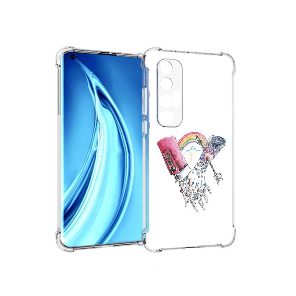 

Чехол MyPads Tocco для Xiaomi Mi 10S абстракция руки в татуировках (PT226949.296.212), Прозрачный, Tocco
