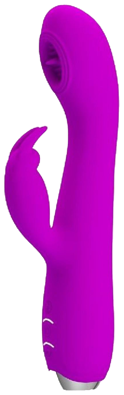 фото Лиловый вибромассажер-кролик rachel с имитацией оральных ласк 19,9 см baile