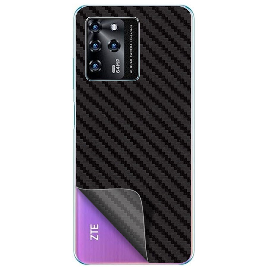 

Пленка защитная гидрогелевая Krutoff для ZTE Blade V30 задняя сторона (карбон черный)