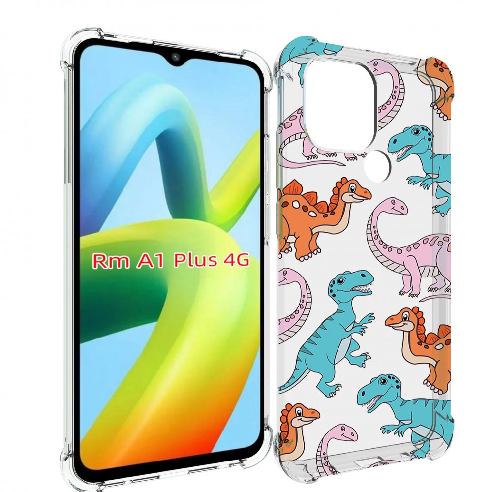 

Чехол MyPads разные-динозаврики для Xiaomi Redmi A1 Plus +, Прозрачный, Tocco