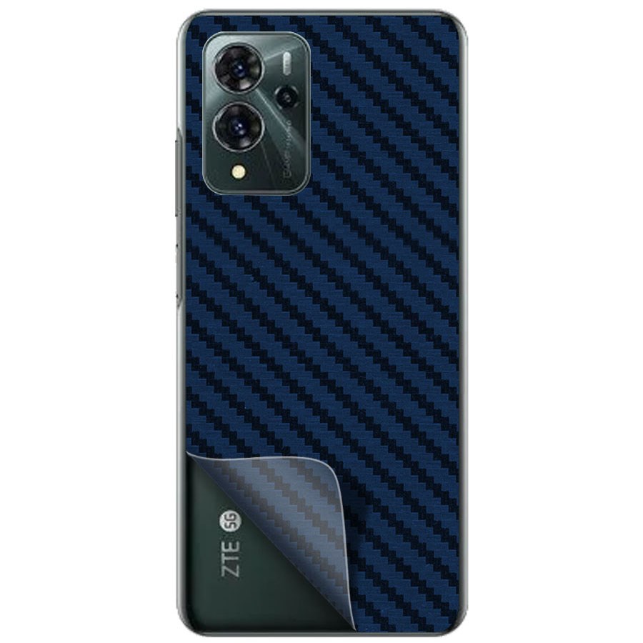 Пленка защитная гидрогелевая Krutoff для ZTE Voyage 30 Pro+ задняя сторона (карбон синий)