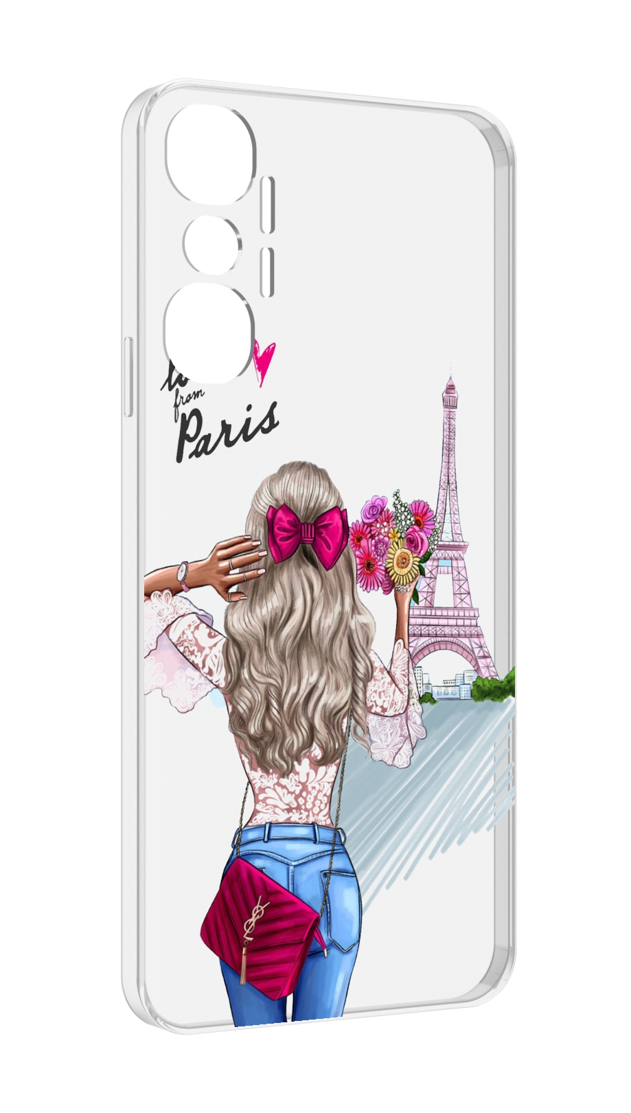 

Чехол MyPads Парижанка женский для Infinix Hot 20 4G, Прозрачный, Tocco