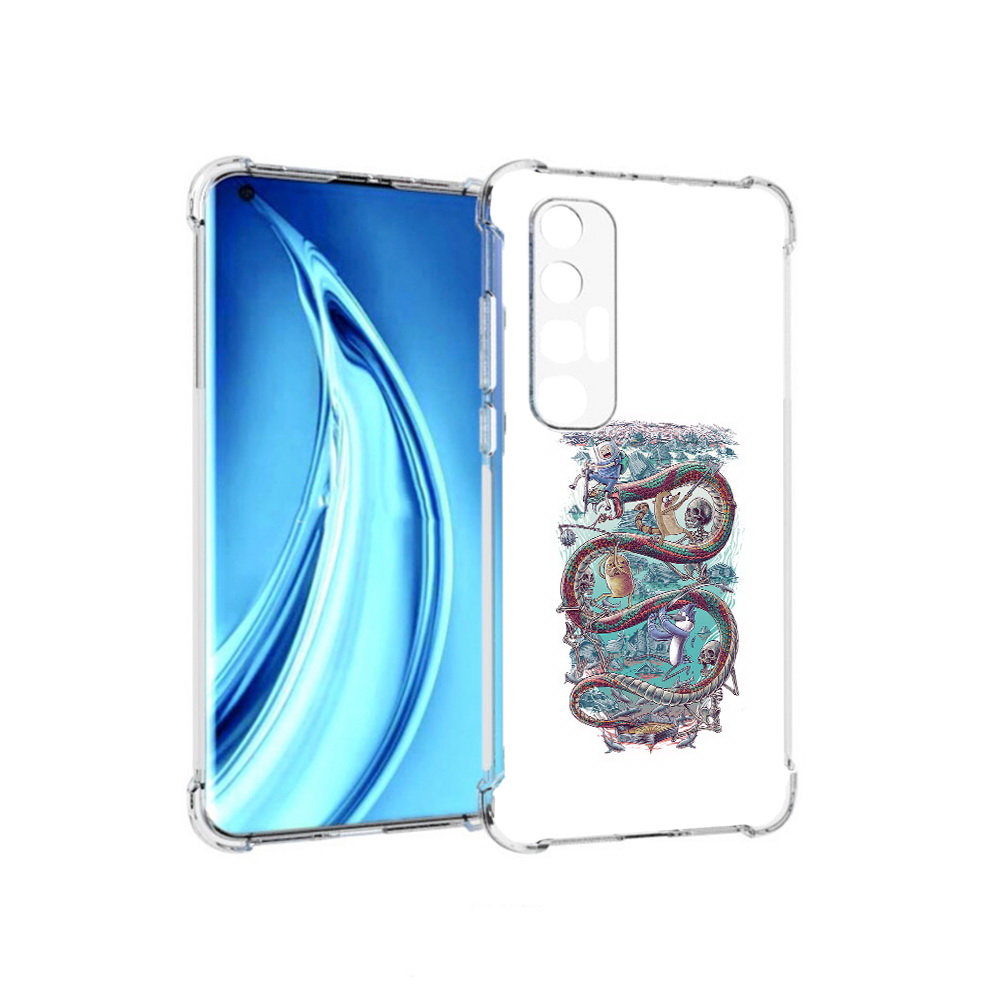 

Чехол MyPads Tocco для Xiaomi Mi 10S время приключений страшилка (PT226949.296.280), Прозрачный, Tocco