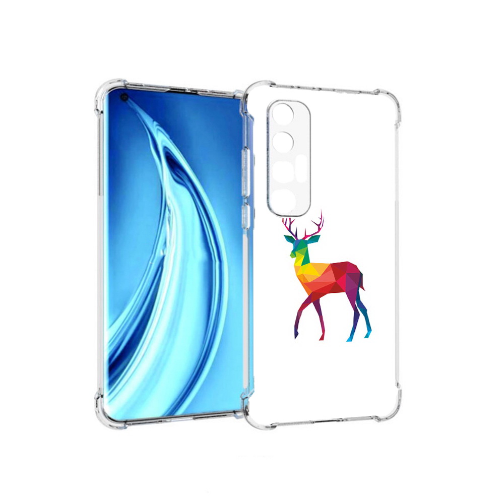 

Чехол MyPads Tocco для Xiaomi Mi 10S геометрический олень (PT226949.296.286), Прозрачный, Tocco