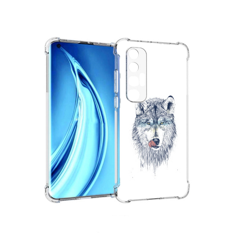 

Чехол MyPads Tocco для Xiaomi Mi 10S голодгый волк (PT226949.296.292), Прозрачный, Tocco