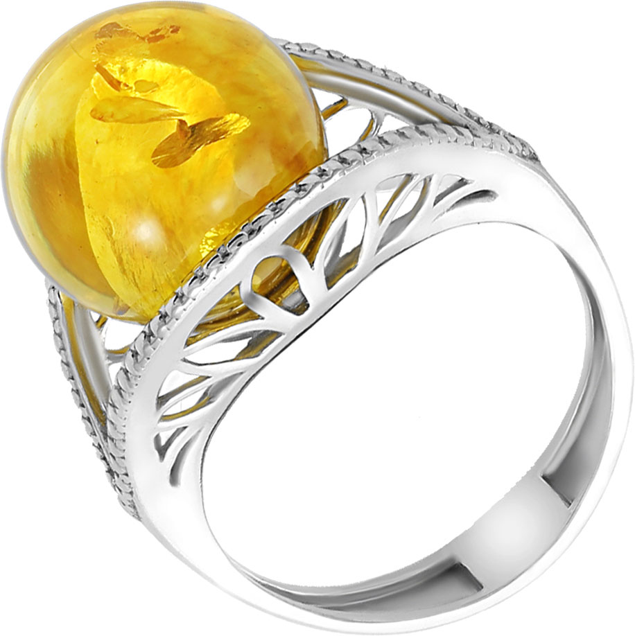 Кольцо из серебра с янтарем р. 16 Darvin 420021376RR