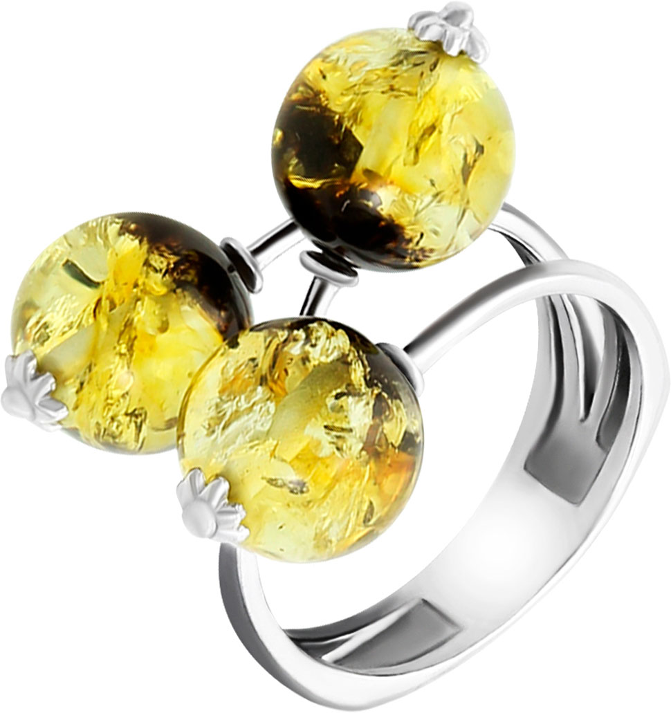 Кольцо из серебра с янтарем р. 17 Darvin 420391584MM