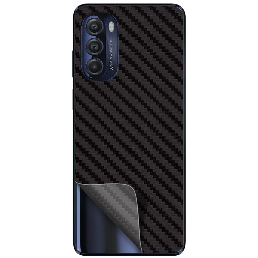 Пленка защитная гидрогелевая Krutoff для Moto G 5G задняя сторона (карбон черный)