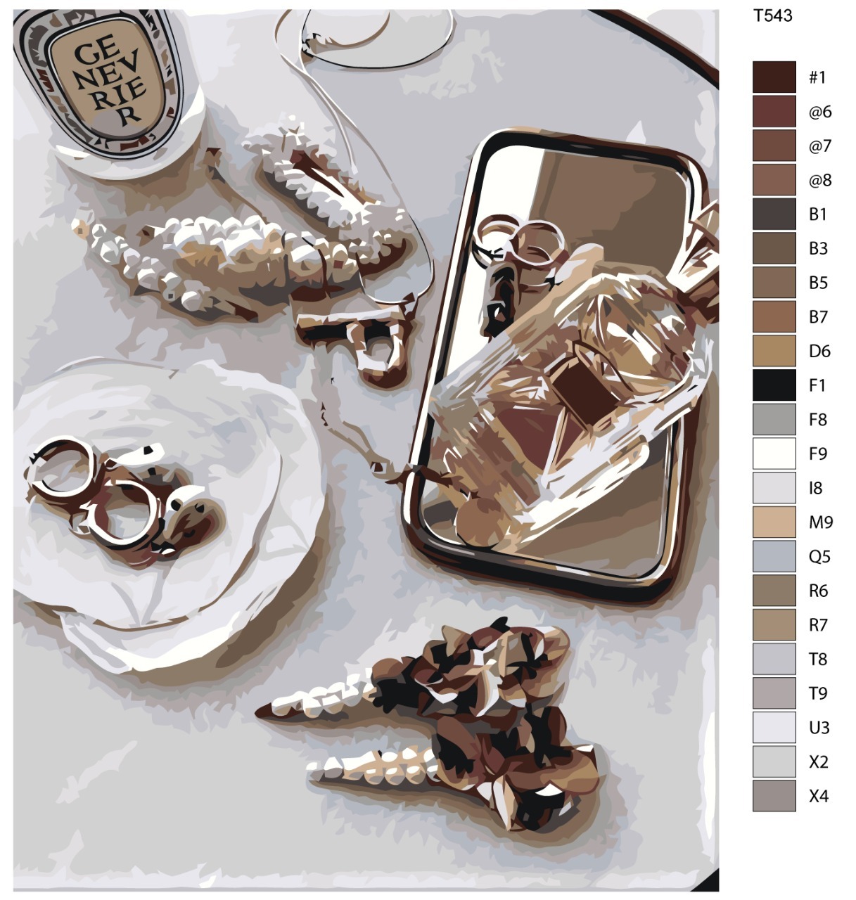 

Картина по номерам BRUSHES-PAINTS Т543, Украшения и парфюм