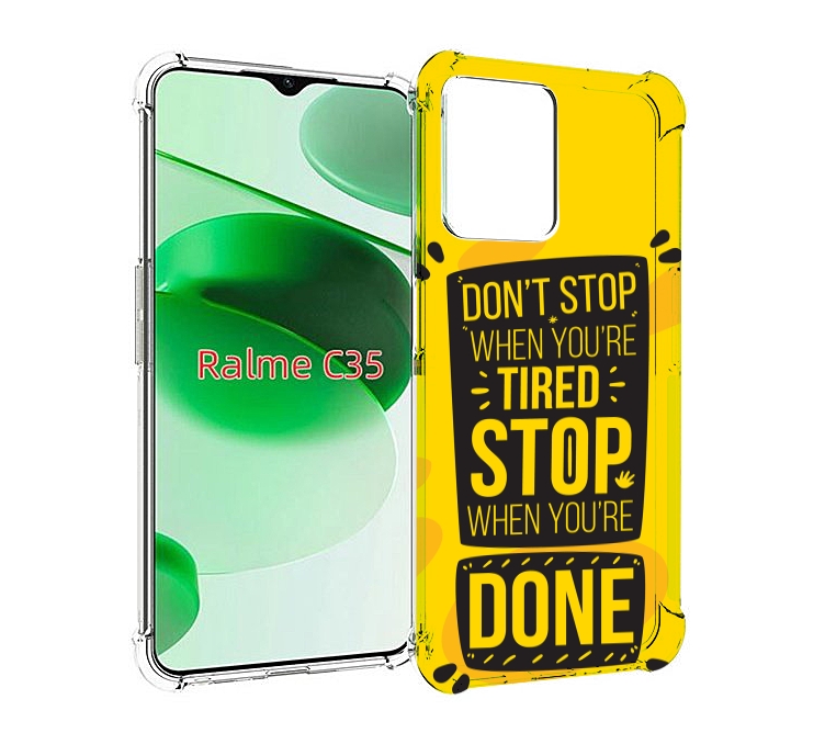 

Чехол MyPads yellow-done для Realme C35 / Narzo 50A Prime, Прозрачный, Tocco