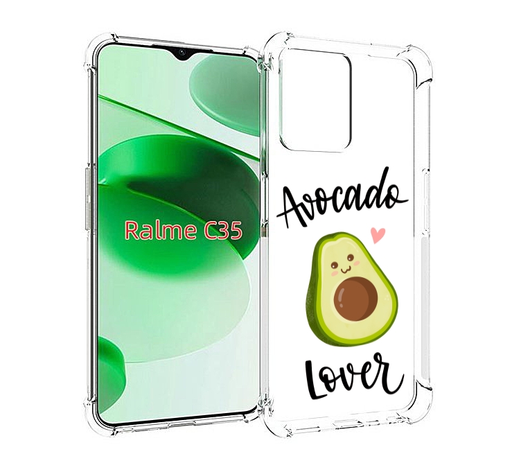 

Чехол MyPads Авокадо-любовь для Realme C35 / Narzo 50A Prime, Прозрачный, Tocco