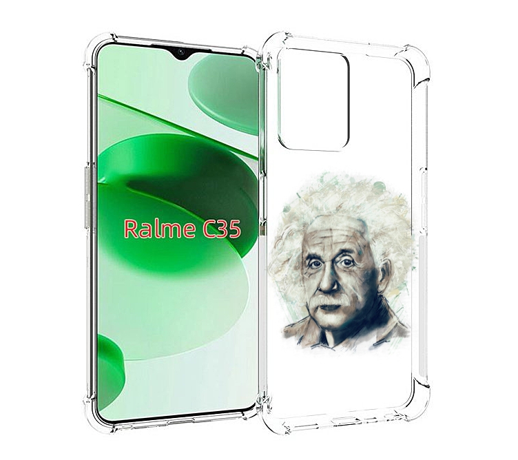 

Чехол MyPads Альберт энштейн для Realme C35 / Narzo 50A Prime, Прозрачный, Tocco