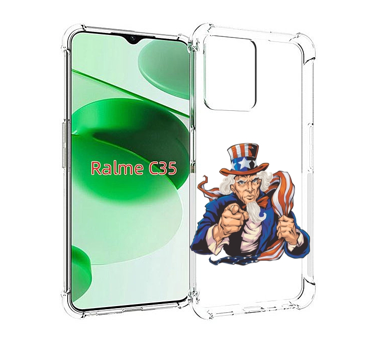 

Чехол MyPads Американский-дед для Realme C35 / Narzo 50A Prime, Прозрачный, Tocco