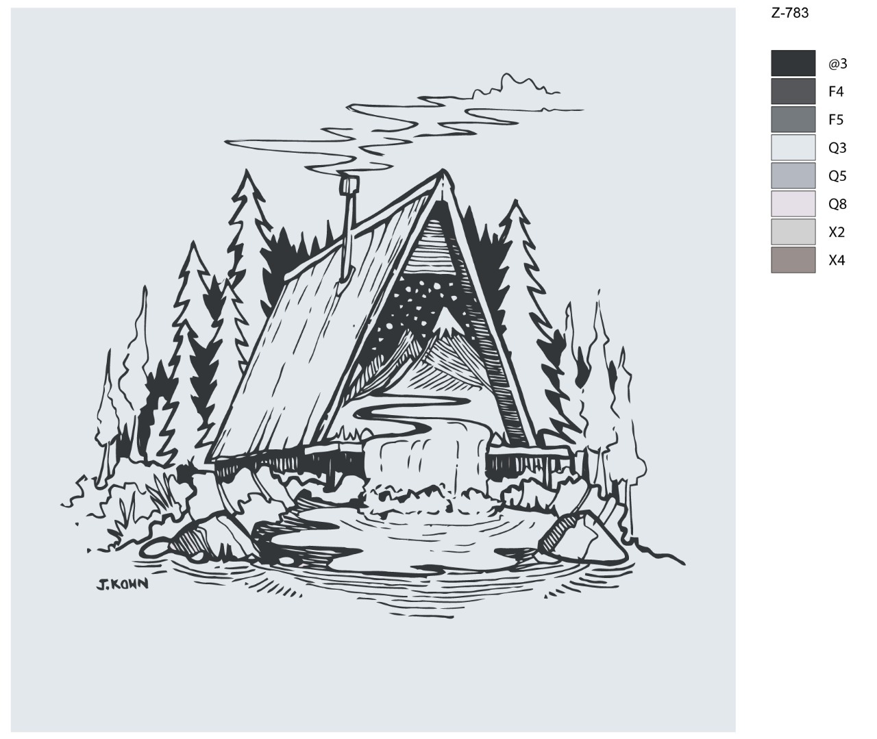 

Картина по номерам BRUSHES-PAINTS Z-783, Скетч. Дом - река
