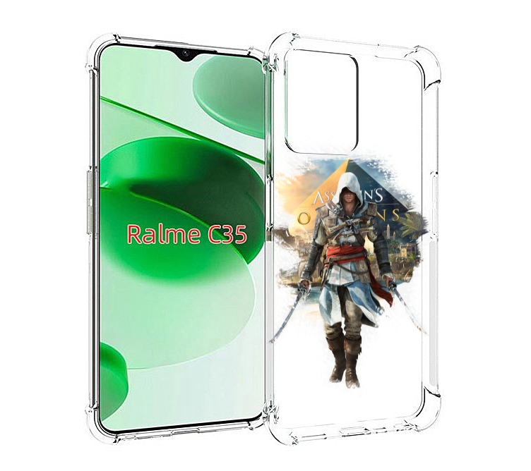 

Чехол MyPads Ассасин для Realme C35 / Narzo 50A Prime, Прозрачный, Tocco