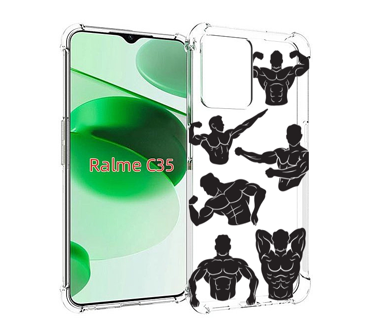 

Чехол MyPads Атлет мужской для Realme C35 / Narzo 50A Prime, Прозрачный, Tocco