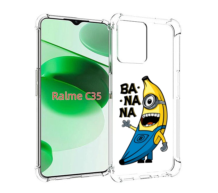 

Чехол MyPads Банана-миньон для Realme C35 / Narzo 50A Prime, Прозрачный, Tocco