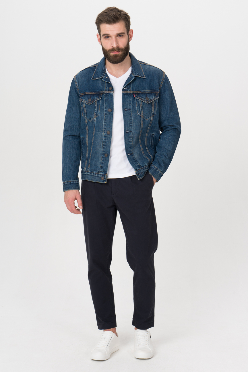 фото Джинсовая куртка мужская levi's 72334-0354 синяя 48 ru