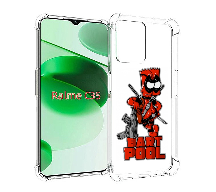 

Чехол MyPads Барт-Пул для Realme C35 / Narzo 50A Prime, Прозрачный, Tocco