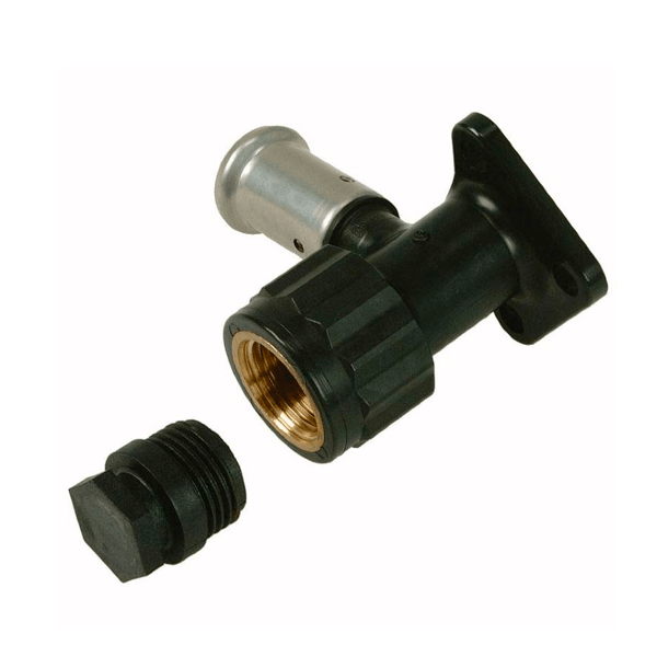 

Водорозетка Henco 2PK-2004BP DN16, 1/2", в/р, c черной заглушкой, Черный