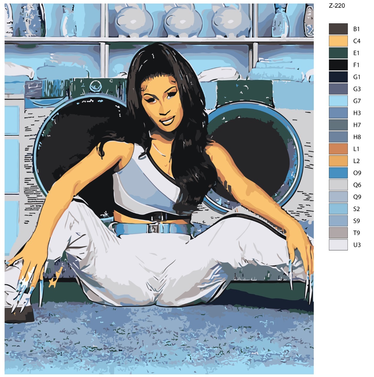 

Картина по номерам BRUSHES-PAINTS Z-220, Карди Би