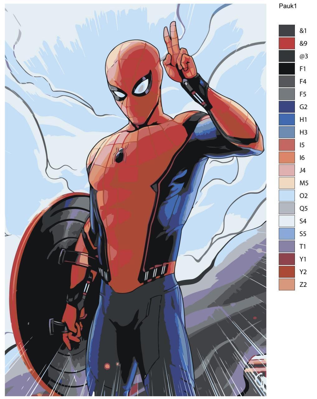 

Картина по номерам BRUSHES-PAINTS SPIDER, Человек Паук