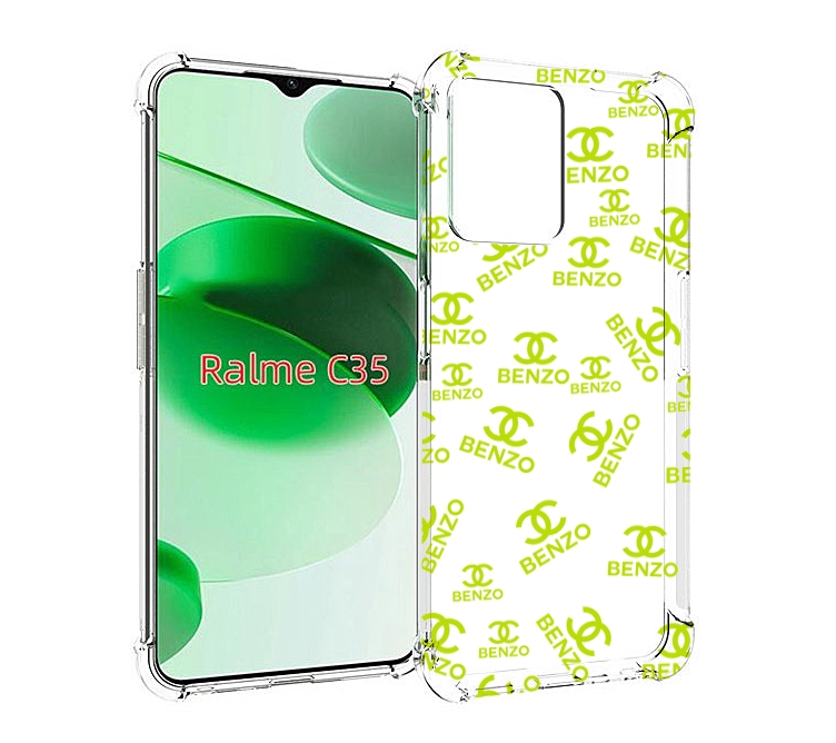 

Чехол MyPads Белый-Бензо для Realme C35 / Narzo 50A Prime, Прозрачный, Tocco