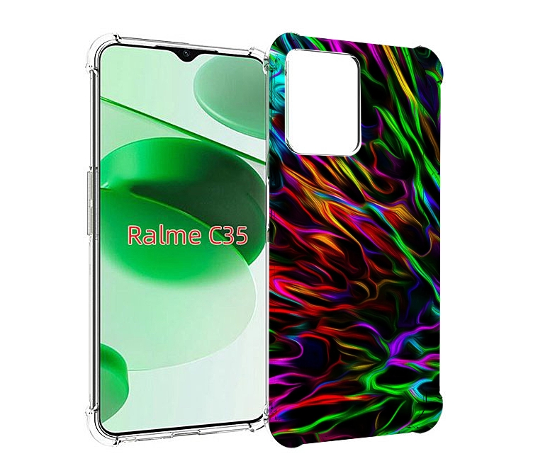 

Чехол MyPads Бензин для Realme C35 / Narzo 50A Prime, Прозрачный, Tocco