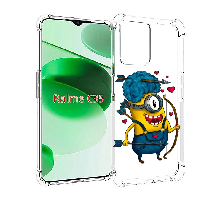 

Чехол MyPads Миньон купидон для Realme C35 / Narzo 50A Prime, Прозрачный, Tocco