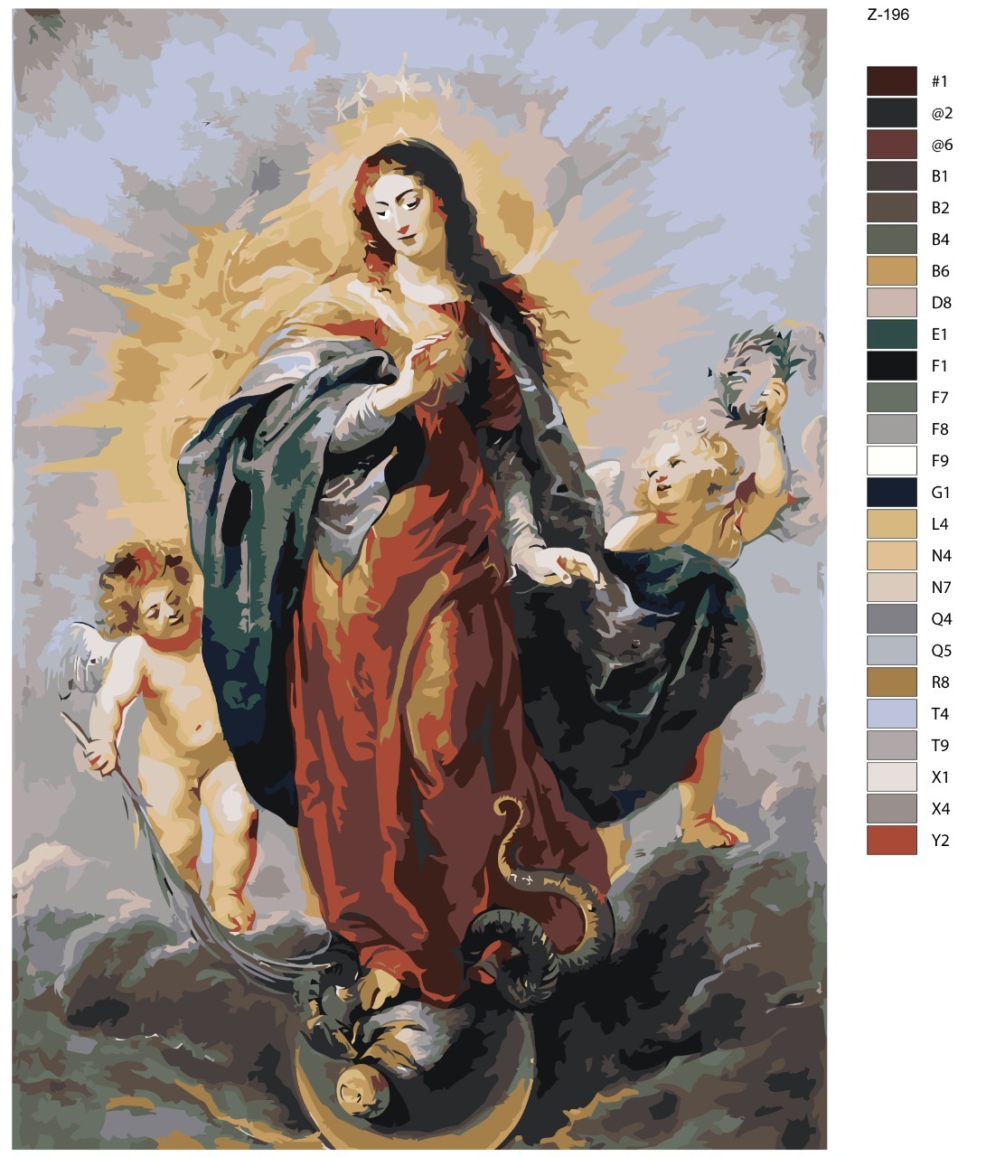 

Картина по номерам BRUSHES-PAINTS Z-196, Рубенс. Непорочное зачатие