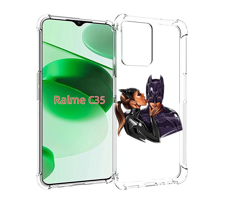 

Чехол MyPads Бэтман для Realme C35 / Narzo 50A Prime, Прозрачный, Tocco
