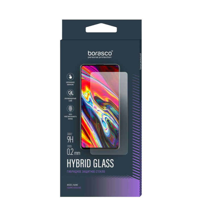 

Защитное стекло (Экран+Камера) Hybrid Glass для Huawei Y8p