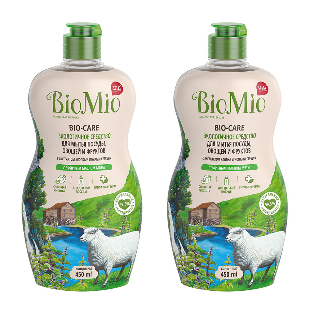 

BioMio Cредство для мытья посуды, 450мл. (Мята 2 шт)