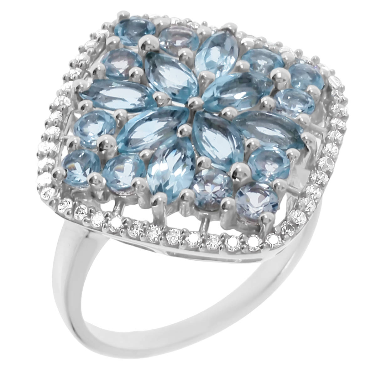 

Кольцо из серебра р. 17 Balex Jewellery 1410931231, топаз\фианит, 1410931231