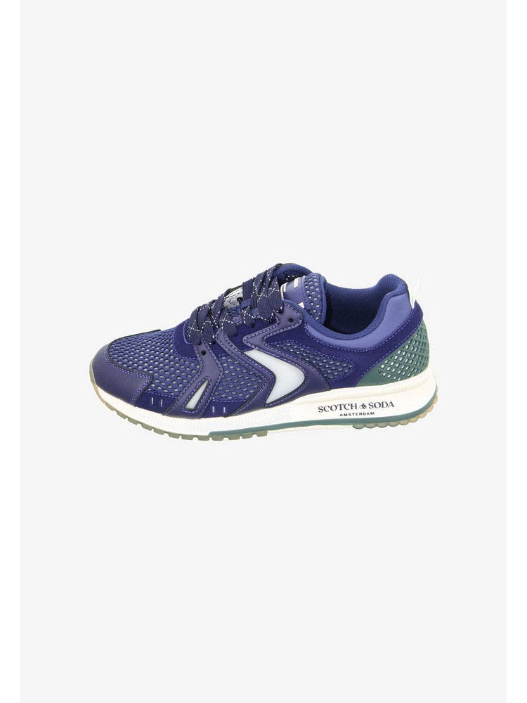 

Кроссовки мужские Scotch & Soda ZZO1VTF30 синие 41 EU, Синий, ZZO1VTF30