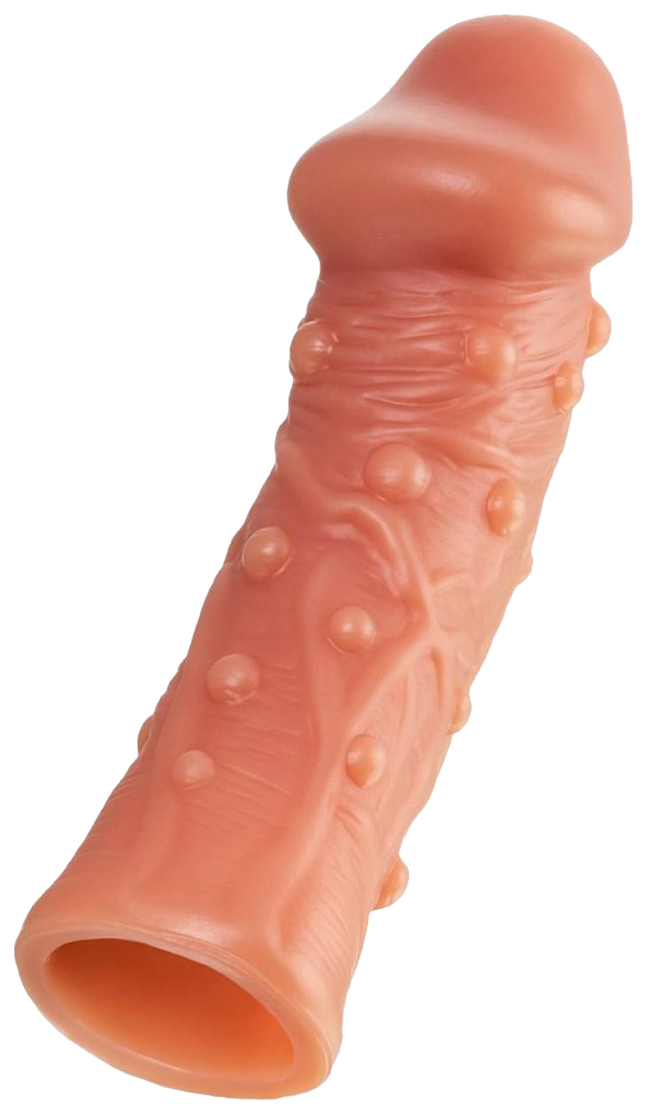 Насадка Kokos Penis Sleeve L с пупырышками телесная 16,5 см