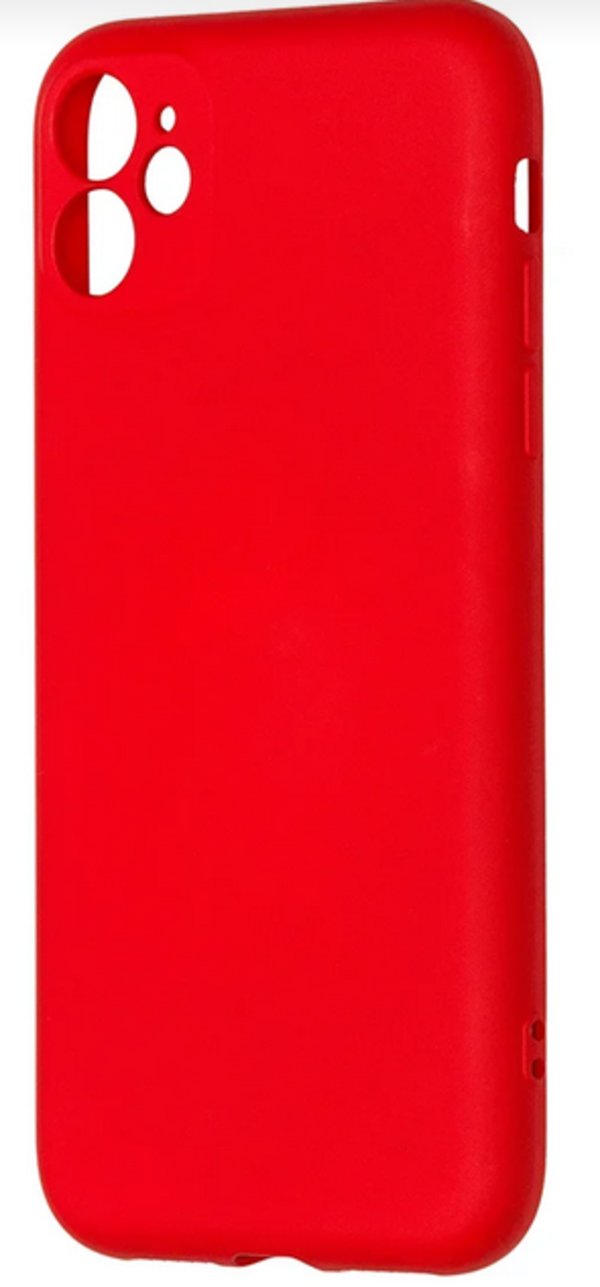 

Чехол клип-кейс PERO LIQUID SILICONE для Apple iPhone 11 красный