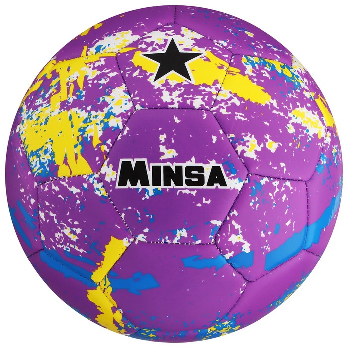 

Мяч футбольный MINSA, размер 5, PU, вес 368 гр, 32 панели, 3 слоя, машинная сшивка