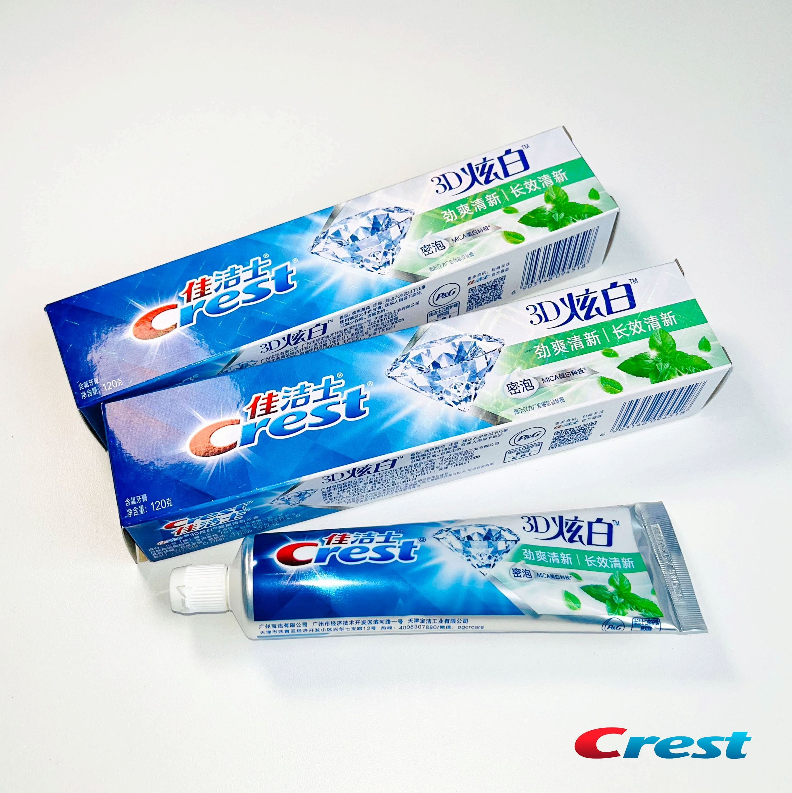 Зубная паста Crest 3D Освежающая мята 120г зубная паста crest 7 эффектов с фтором 120 г